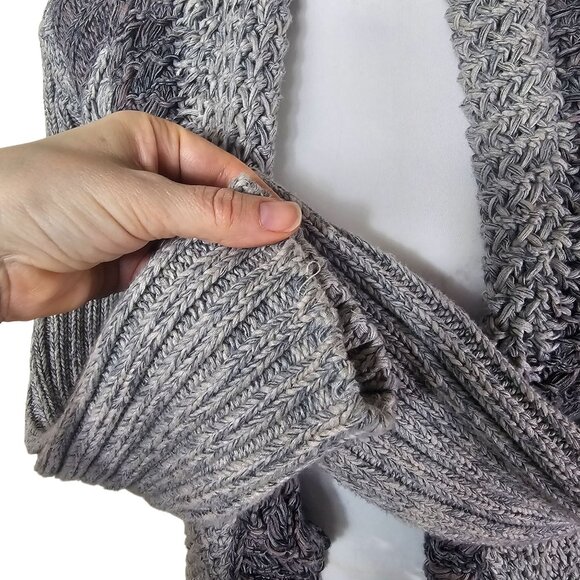Gray Women's Open Front Cardigan Sweater - Picture 5 of 11